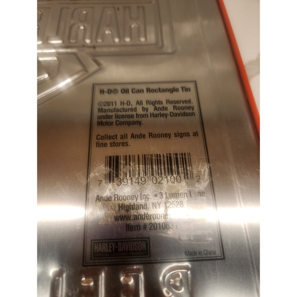 Harley Davidson Metal Tin Sign Logo Ande Rooney 17x13" Mancave Motorcycle - Picture 8 of 9